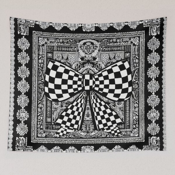 Item preview, Large Coquette Black and White Checkered Bow designed and sold by scicilysimonee.