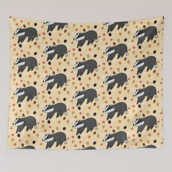 Item preview, Cute badger woodland pattern designed and sold by Bugbotherer30.