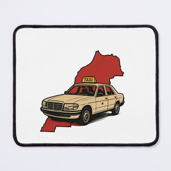 Item preview, Map of Morocco with Moroccan Taxi designed and sold by Casablanca shop.
