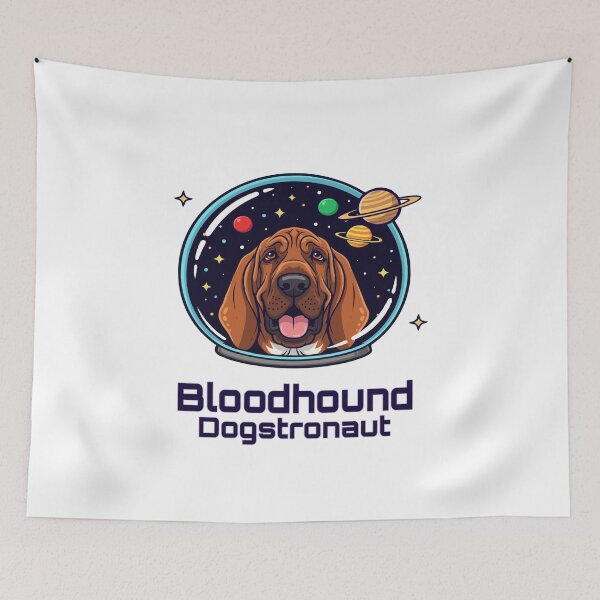Item preview, Bloodhound Dogstronaut – Cute Space Dog  designed and sold by The Real Life Symphony.