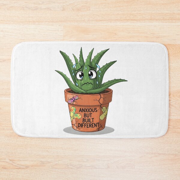 Item preview, Anxious but Built Different – Resilient Aloe Vera Mental Health Digital Art designed and sold by AnnDesignStudio.