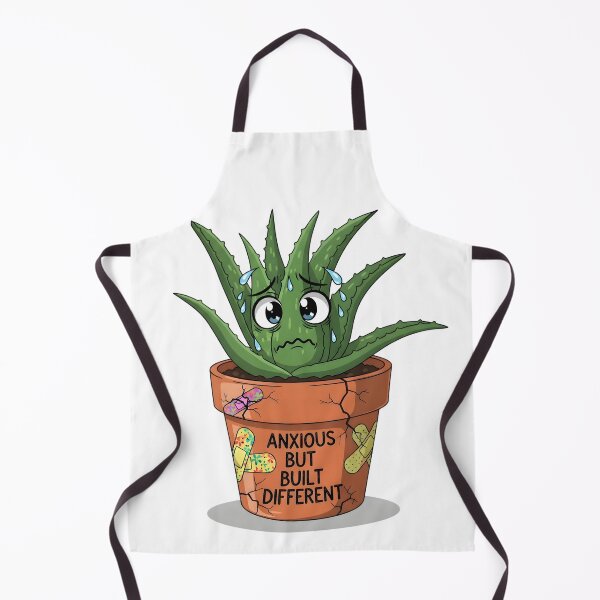 Item preview, Anxious but Built Different – Resilient Aloe Vera Mental Health Digital Art designed and sold by AnnDesignStudio.