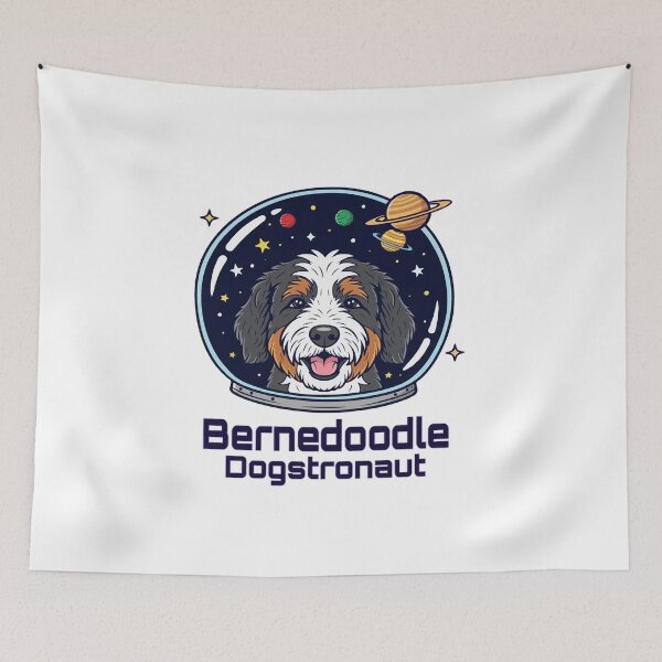 Item preview, Bernedoodle Dogstronaut – Cute Space Dog  designed and sold by The Real Life Symphony.