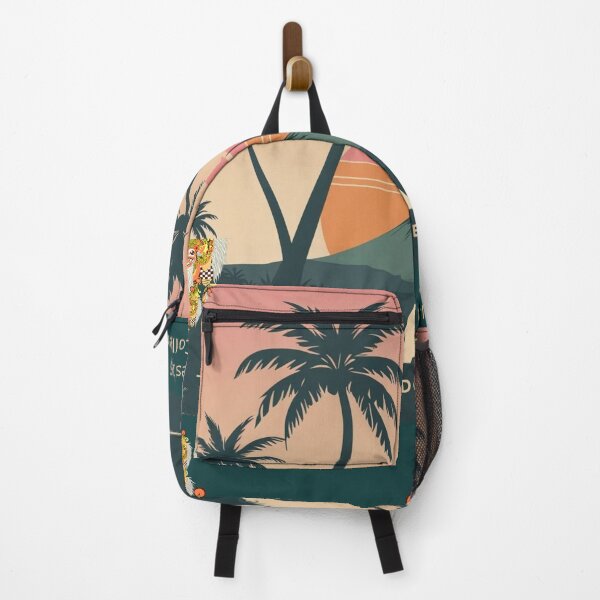 Item preview, Bali Indonesia Travel Poster – Retro Sun & Volcano designed and sold by Mintiko2.
