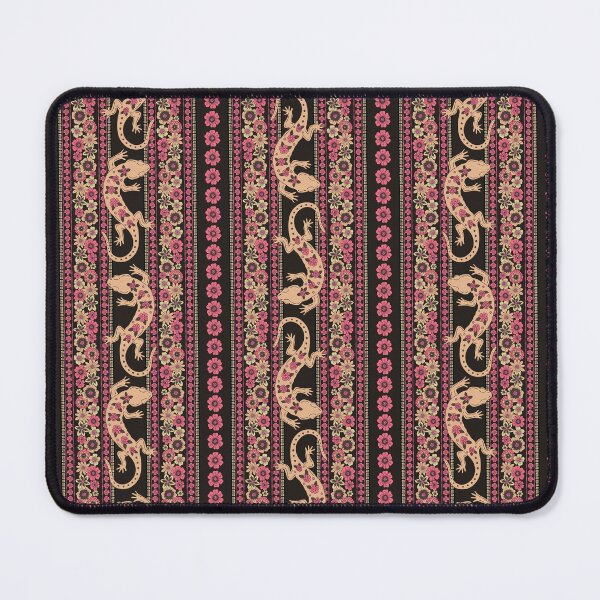 Item preview, Floral Salamander Stripes in Pink and Black designed and sold by somecallmebeth.
