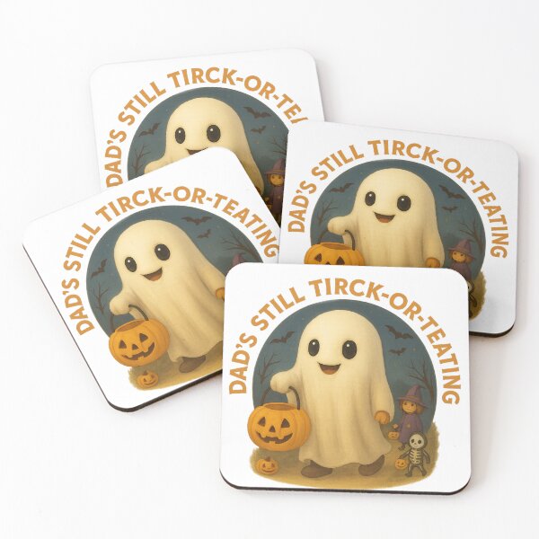 Item preview, Dad’s Still Trick-or-Treating – Funny Halloween Ghost Design for Dads designed and sold by Neon Nightmare.