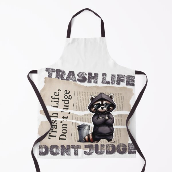 Item preview, Trash Life, Don’t Judge – Funny raccoon in a hoodie designed and sold by Closeddog.