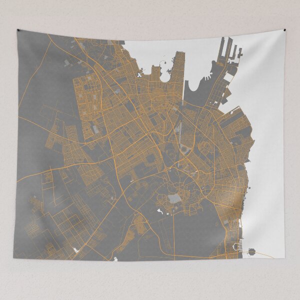 Item preview, Dammam City Map of Saudi Arabia - Bauhaus designed and sold by deMAP.
