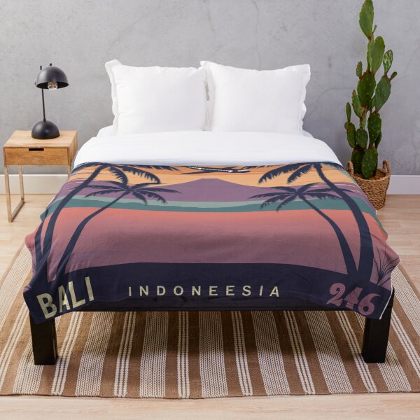 Item preview, Bali Indonesia Sunset Flight – Retro Travel Poster designed and sold by Mintiko2.