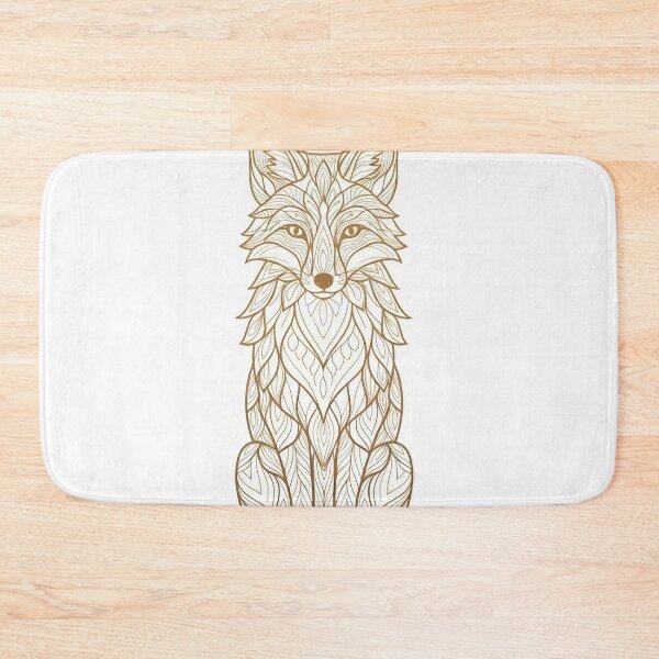 Item preview, Filigree Fox with Golden Moon – White & Gold Filigree Fox with Golden Moon – White & Gold designed and sold by 	aluzia.design.
