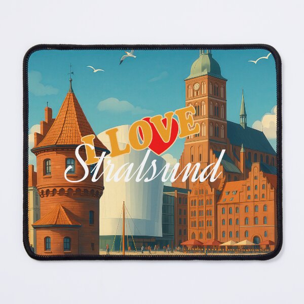 Item preview, Greetings from STRALSUND GERMANY - Modern Colorful City View designed and sold by Earth Celebration Designs.