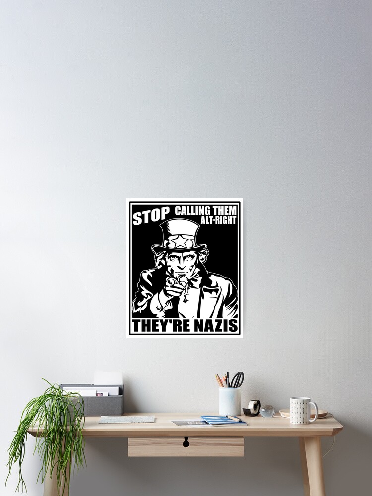 Thumbnail 2 of 3, Poster, Anti Alt Right designed and sold by EthosWear.