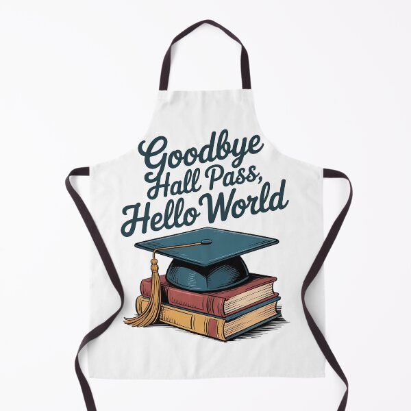 Item preview, Graduation Adventure Begins, Goodbye Hall Pass, Hello World designed and sold by Bliss Find And Design.