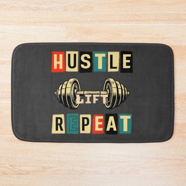 Item preview, Gym Fitness Motivation- Hustle Lift Repeat designed and sold by AmabelleAtelier.