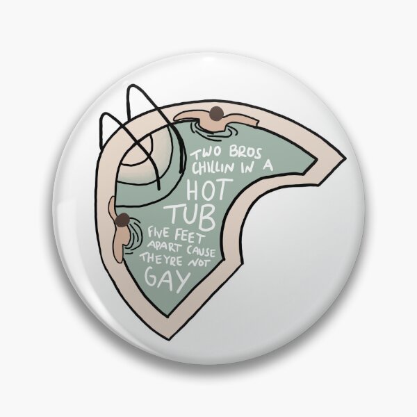 Item preview, Two Bros Chillin’ in a Hot Tub – Funny Vine Quote Sticker designed and sold by MrsSmith0323.