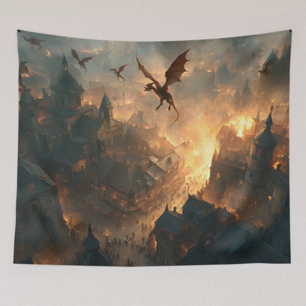 Item preview, Inferno Over the Ancient City designed and sold by oanaunciuleanu.