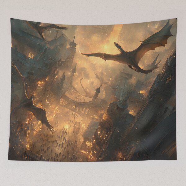 Item preview, Inferno Over the Ancient City designed and sold by oanaunciuleanu.