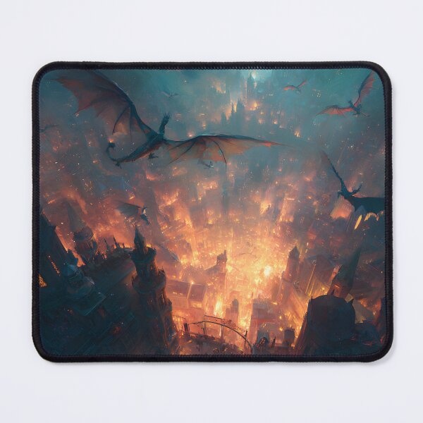 Item preview, Inferno Over the Ancient City designed and sold by oanaunciuleanu.