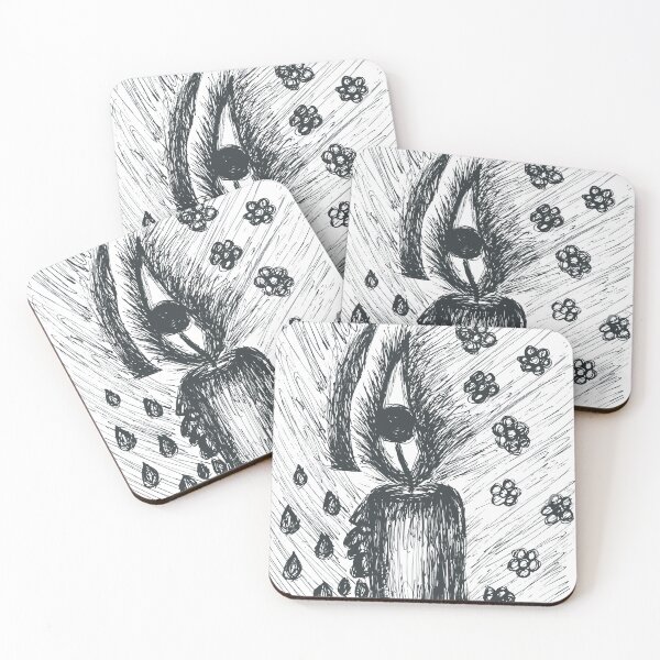 Item preview, Melting Candle – Ink Drawing of Emotion and Duality designed and sold by amrzoher.