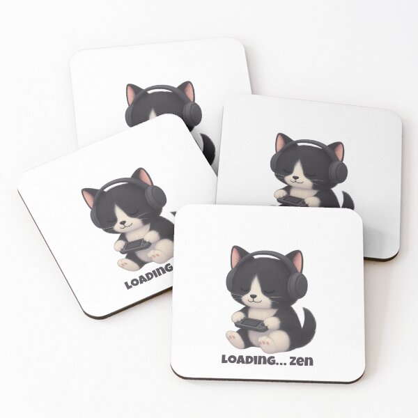 Item preview, Loading… Zen – Gamer Cat with Headphones and Handheld Console designed and sold by ArtByAlgorithms.