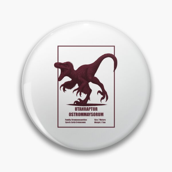 Item preview, Utahraptor Ostrommaysorum – Vintage Dinosaur Illustration designed and sold by SlatoMato.