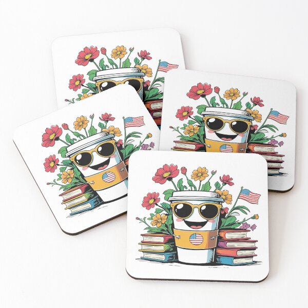 Item preview, books and coffee flower designed and sold by Coffread.