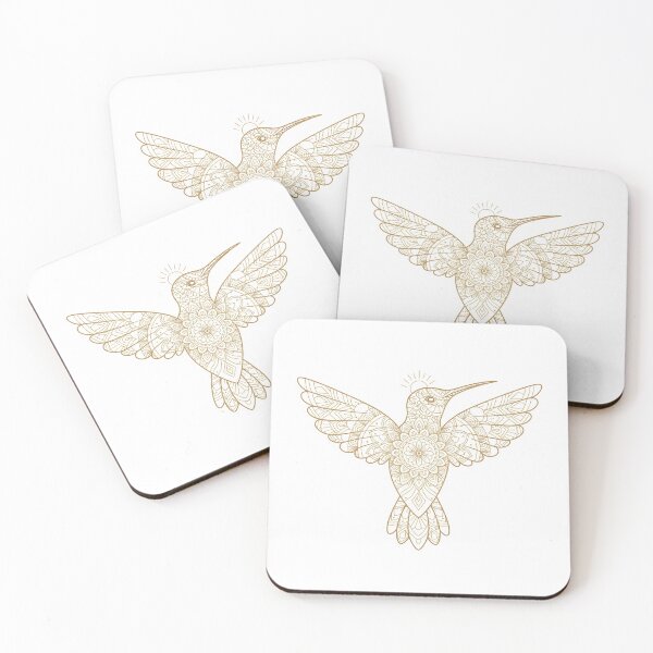 Item preview, Mandala Hummingbird in Flight – Solar Gold Mandala Hummingbird in Flight – Solar Gold designed and sold by 	aluzia.design.