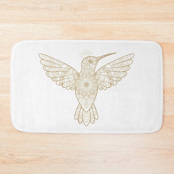 Item preview, Mandala Hummingbird in Flight – Solar Gold Mandala Hummingbird in Flight – Solar Gold designed and sold by 	aluzia.design.