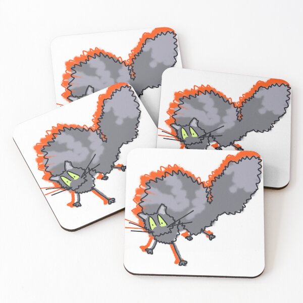 Item preview, Scaredy Katt Grey designed and sold by maddkkattz.