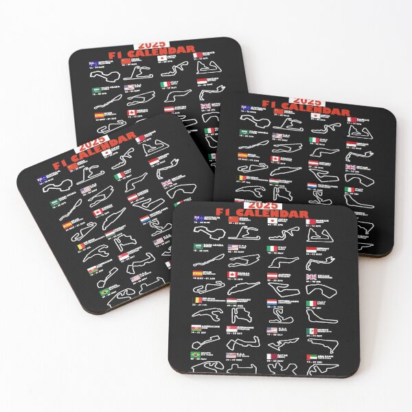 Item preview, Calendar Formula race cars 2025 circuits Track Map WHITE Print funny Gifts designed and sold by RyanTee-Awesome.
