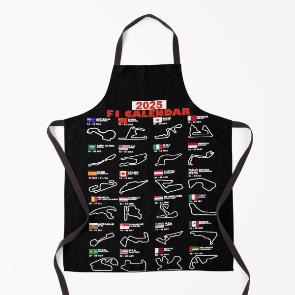 Item preview, Calendar Formula race cars 2025 circuits Track Map WHITE Print funny Gifts designed and sold by RyanTee-Awesome.