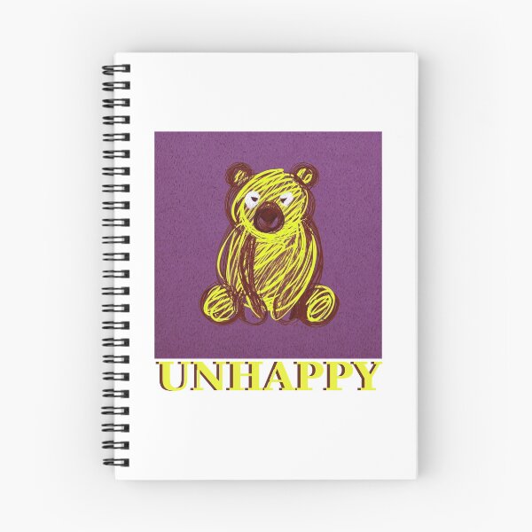 Item preview, "UNHAPPY" - Scribbled Sad Bear Mood Design designed and sold by Colorful-Garden.