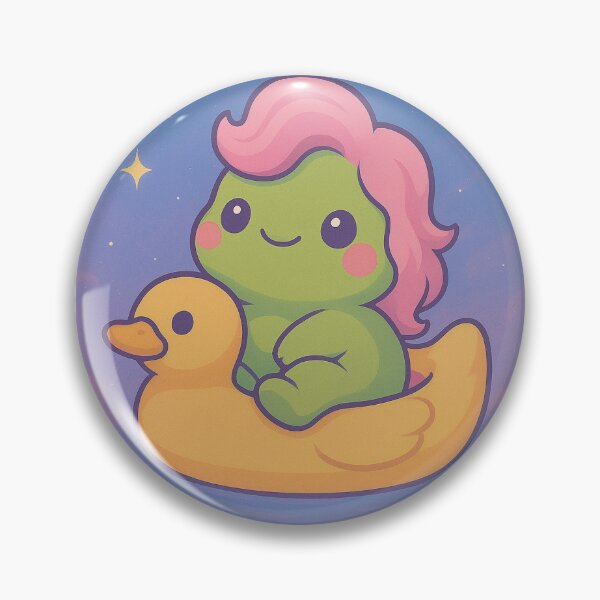 Item preview, Fruffy the KuteFrog on a Magic Duck  designed and sold by KuteCosmos.