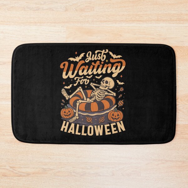 Item preview, Funny Skeleton Halloween T-Shirt – Just Waiting for Halloween Design designed and sold by RadiantRevArt ⭐⭐⭐⭐⭐.