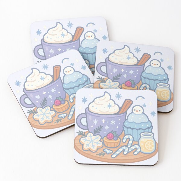 Item preview, Winter Treats – Cozy Pastel Dessert Platter designed and sold by LuKreate.