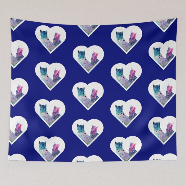 Item preview, White Cat silhouette in a heart designed and sold by Tao's Inspired Hands.