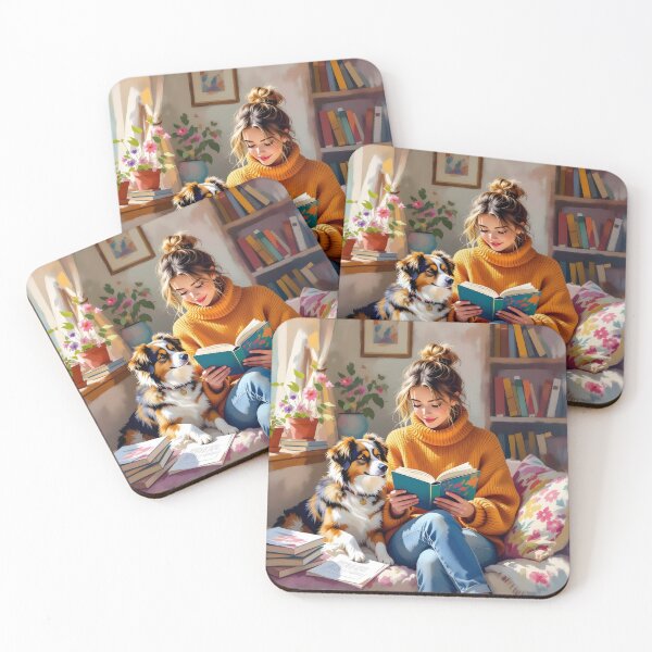 Item preview, Girl Reading With Her Cat In Cozy Room - Bookish Girl Aesthetic designed and sold by Wiss2Arts.