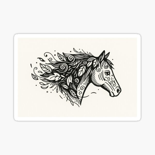 Item preview, Horse Doodle Art designed and sold by Honeydrop9.