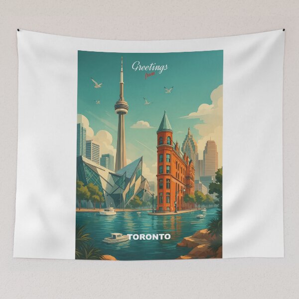Item preview, Greetings from TORONTO CANADA - Modern Colorful City View designed and sold by Earth Celebration Designs.