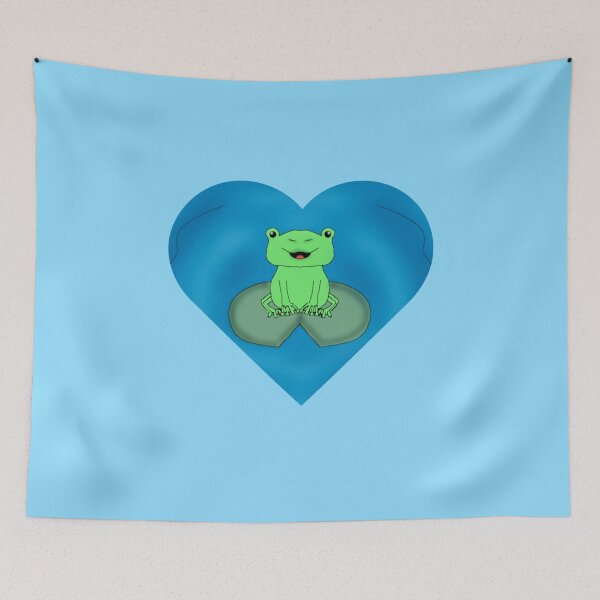 Item preview, Cute Frog On Lilypad Heart designed and sold by KayKayDesigns-.