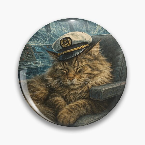 Item preview, The Sinking Ship Captain Funny Maine Coon 90s Bootleg Tee designed and sold by catastrocat.