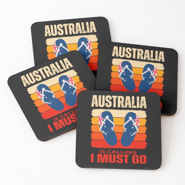 Item preview, Australia is calling Australian flip flops  aussie souvenir designed and sold by erozzz.