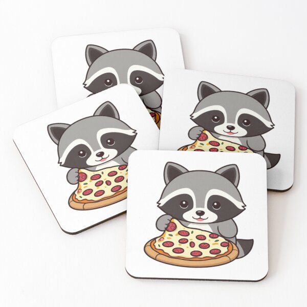 Item preview, The raccoon loves to eat a whole pizza designed and sold by JonysCreativeDesigns.