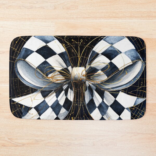 Item preview, Graceful Black and White Checkered Bow designed and sold by scicilysimonee.