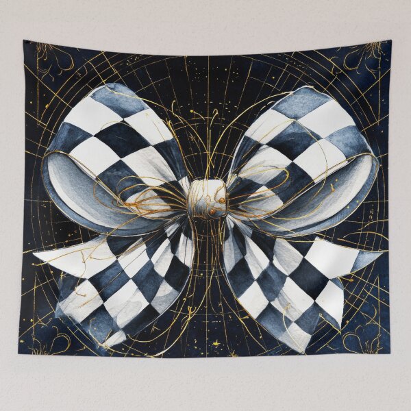 Item preview, Graceful Black and White Checkered Bow designed and sold by scicilysimonee.