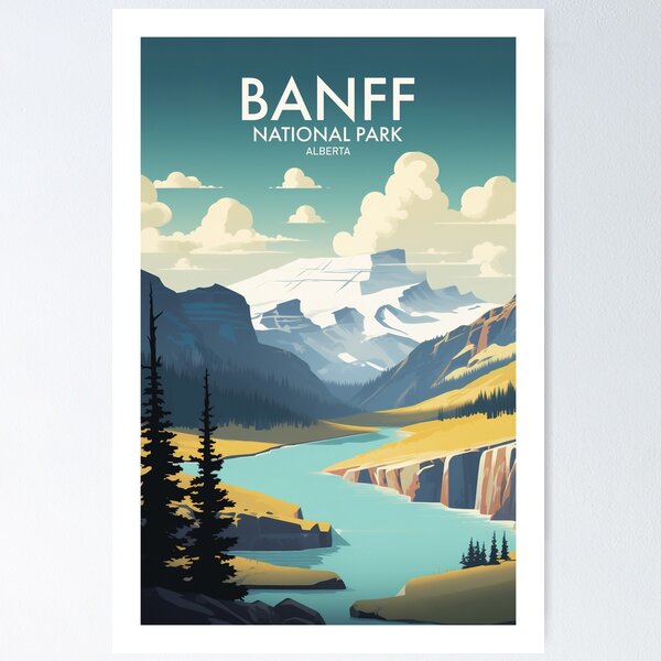 Item preview, BANFF NATIONAL PARK TRAVEL ART designed and sold by MarkedArtPrints.