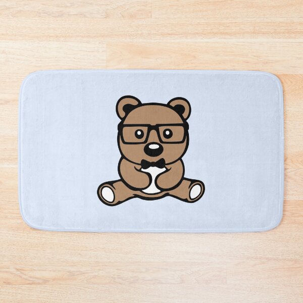 Item preview, Bear Nerd Teddy Geek Smart Intelligent Horn-Rimmed Glasses designed and sold by shirt-o-mat.