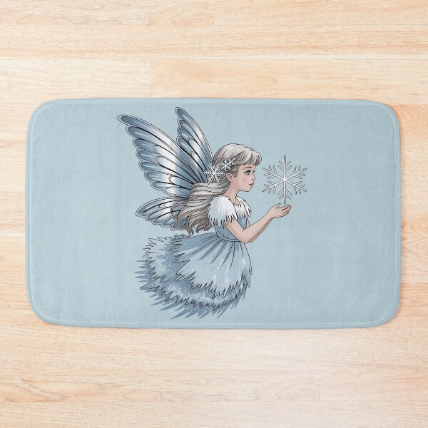 Item preview, Winter Fairy with Snowflake and Sparkling Blue Wings designed and sold by BirdsnStuff.