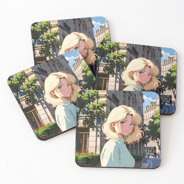 Item preview, Retro Anime Girl from Geneva Switzerland Vintage Travel Romantic Quote designed and sold by Kawaii-Sky.