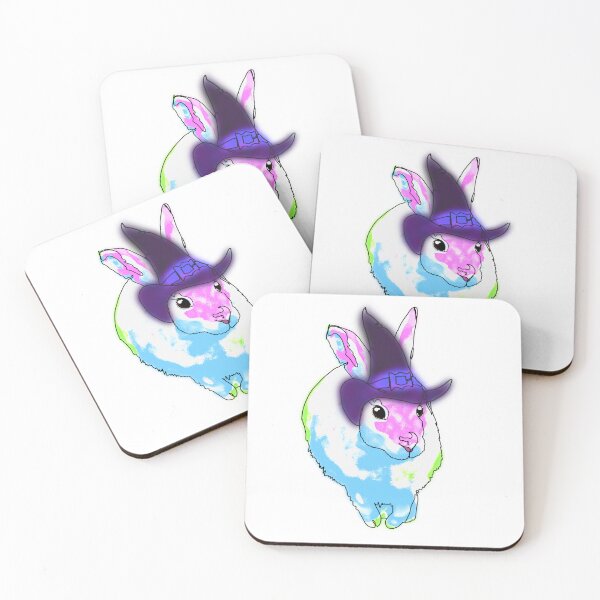 Item preview, Bunny with Purple Witch Hat – animalzinhats designed and sold by Ashley’sAnimalz.